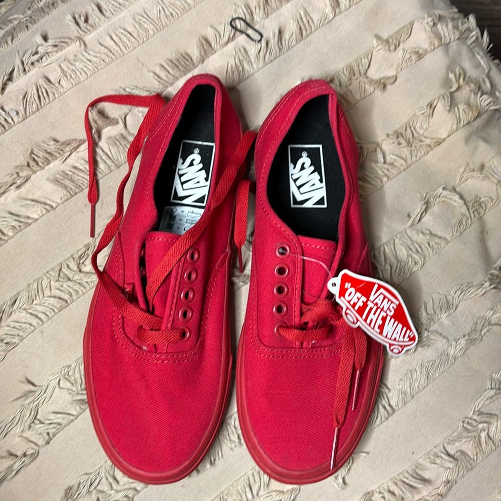 Red Vans women’s 8, men’s 6.5